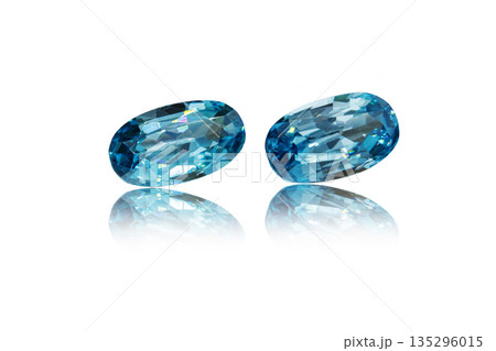 macro mineral stone cut aquamarine on a white background macro mineral stone cut aquamarine on a white background 135296015