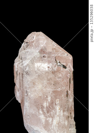 macro mineral stone Danburite on a black background macro mineral stone Danburite on a black background 135296038