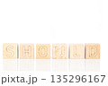 Wooden cubes with letters Should on a white background 135296167