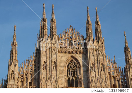 Milan Cathedral or Duomo di Milano is the cathedral church. famous landmark of Milan, Italy Milan Cathedral or Duomo di Milano is the cathedral church. famous landmark of Milan, Italy 135296967