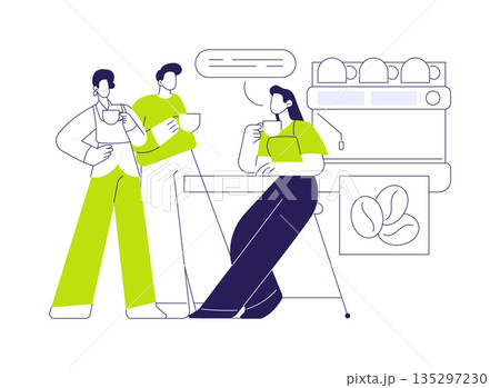 Coffee break isolated cartoon vector illustrations. 135297230