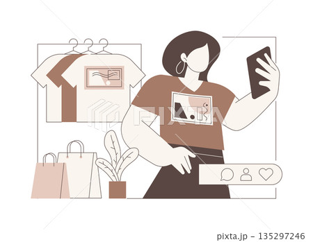 Promote your fashion design isolated cartoon vector illustrations. Promote your fashion design isolated cartoon vector illustrations. 135297246