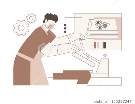 Print on t-shirt isolated cartoon vector illustrations. 135297247