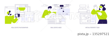 Real estate listing isolated cartoon vector illustrations se Real estate listing isolated cartoon vector illustrations se 135297521