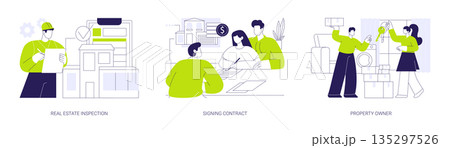 Real estate brokerage firm isolated cartoon vector illustrations se 135297526