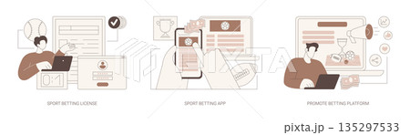 Sport betting isolated cartoon vector illustrations se 135297533