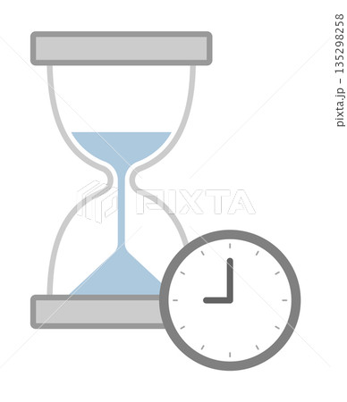 砂時計と時計 135298258