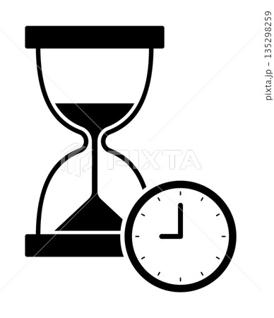 砂時計と時計 135298259