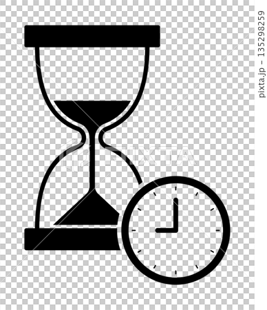 砂時計と時計 135298259