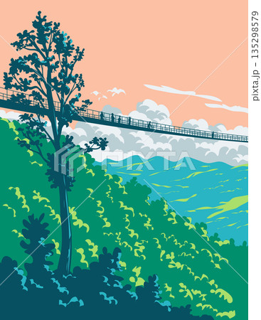 Great Smoky Mountains National Park in Gatlinburg Tennessee WPA Art Great Smoky Mountains National Park in Gatlinburg Tennessee WPA Art 135298579