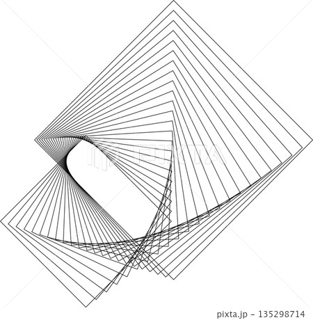 Square dynamic geometric shapes. Overlapping line elements Square dynamic geometric shapes. Overlapping line elements 135298714