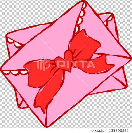 coquette; whimsical; ribbon; bow; hand drawn; love; love letter, stack, pile, mail, envelope, valentine; wedding; fun; heart; aesthetic; dainty; retro; vintage; vibrant; elegant; cottagecore; 135298825
