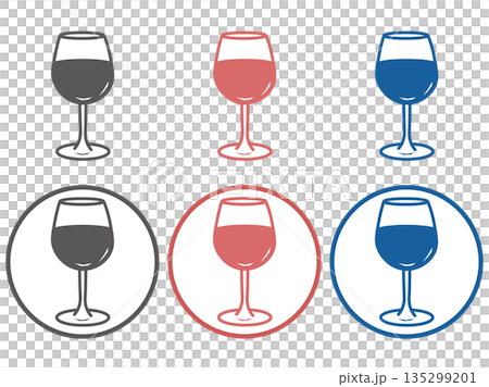 Wine, alcohol, toast, glass, drink icon set, simple, 3 colors Wine, alcohol, toast, glass, drink icon set, simple, 3 colors 135299201