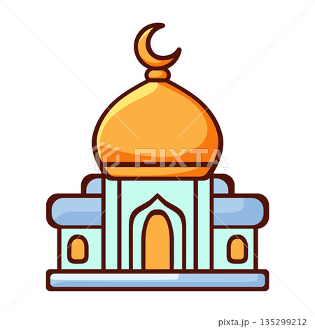 moslem mosque simply drawing art moslem mosque simply drawing art 135299212