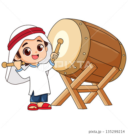 boy wearing sorban hit the tabla 135299214