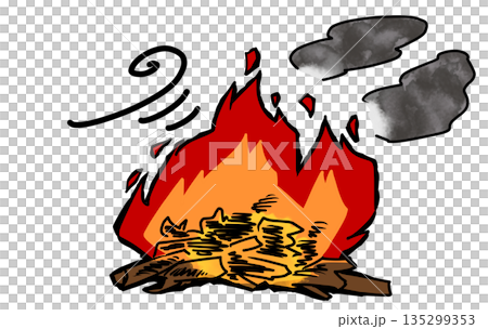 冒煙的營火 135299353