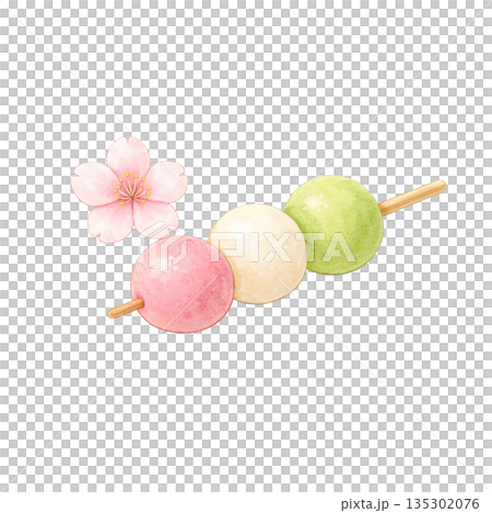 櫻花水彩插畫 135302076