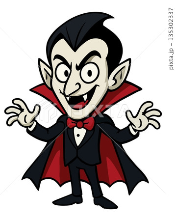 Cute Cartoon Vampire Character 135302337