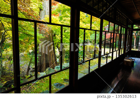 雰囲気ある昔の日本家屋の風景素材 135302613
