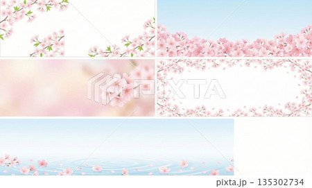 桜イラストセット 135302734
