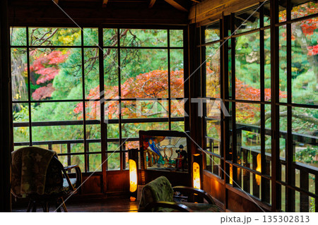 窓から見える紅葉 窓から見える紅葉 135302813