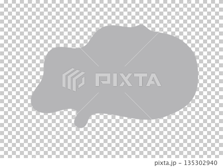 モヤモヤとした図形のベクターイラスト 135302940