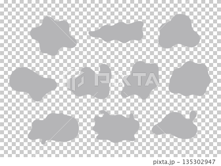 Vector illustration set of fuzzy shapes 135302947