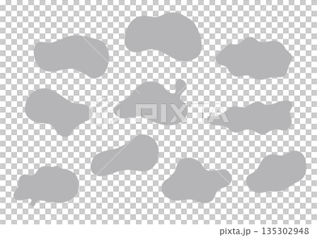 Vector illustration set of fuzzy shapes Vector illustration set of fuzzy shapes 135302948