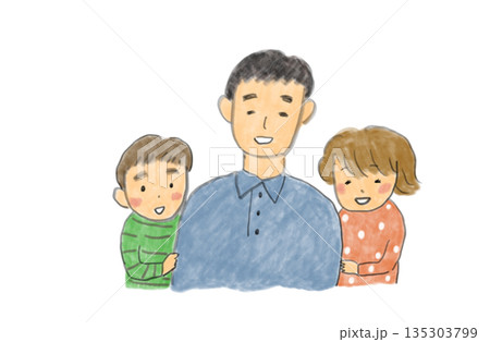パパと子供たち 135303799