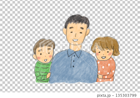 パパと子供たち 135303799