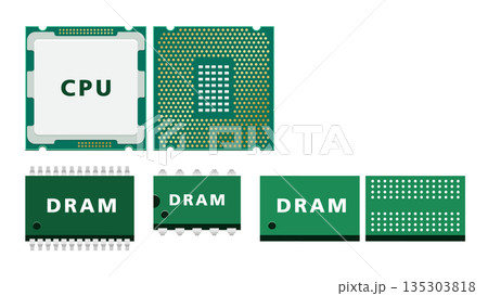 CPUとDRAMの関係を図解で解説｜主記憶と処理性能の仕組みがわかるコンピューター構成 135303818