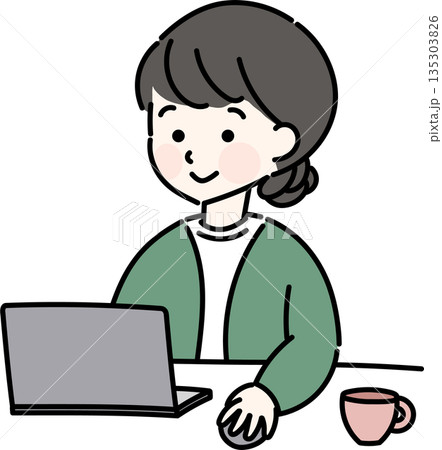 リモートワーク 135303826