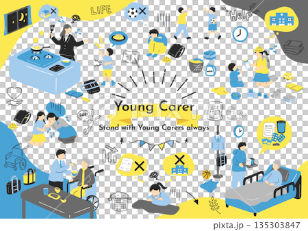 家族を支えるヤングケアラー 135303847