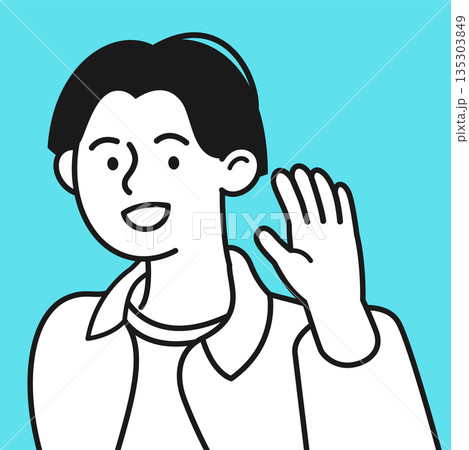 進路や就活に前向きな男性のイラスト|大学生・新社会人のキャリアイメージ 進路や就活に前向きな男性のイラスト|大学生・新社会人のキャリアイメージ 135303849