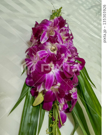 Purple Orchid Bouquet Close Up 135303926