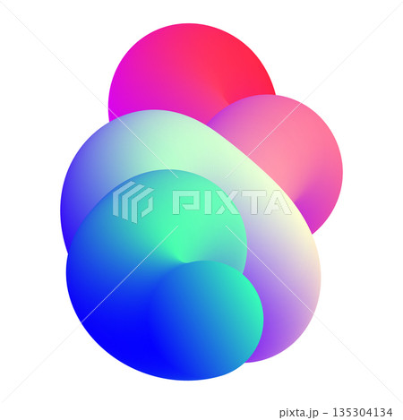 Dynamic 3D abstract composition of overlapping spheres with pink, blue, and teal gradients Dynamic 3D abstract composition of overlapping spheres with pink, blue, and teal gradients 135304134