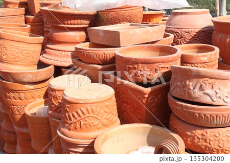 terracotta flowerpots stock on shop terracotta flowerpots stock on shop 135304200
