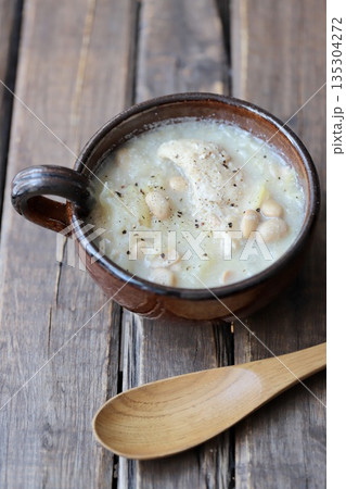 とろとろキャベツのタンパク質たっぷり豆乳スープ 135304272