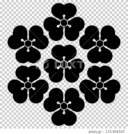 多賀常則の家紋です。七つ片喰といいます。 135304507