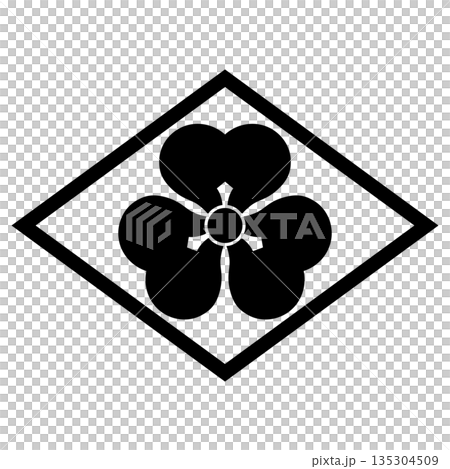 家紋です。菱に片喰といいます。 135304509