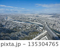 岐阜城天守閣からの眺め・雪景色 135304765