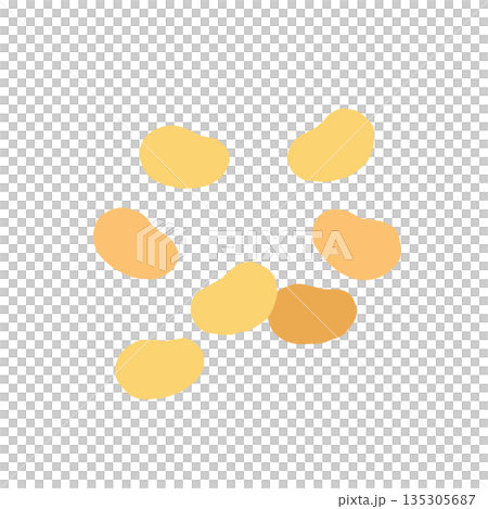 節分の福豆イラスト|豆まきに使う炒り大豆・日本の伝統行事と食 節分の福豆イラスト|豆まきに使う炒り大豆・日本の伝統行事と食 135305687