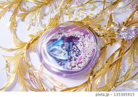 上品で美しい桜と香水の世界 135305915