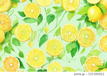 フレッシュなレモンが並ぶデザイン背景 フレッシュなレモンが並ぶデザイン背景 135306922