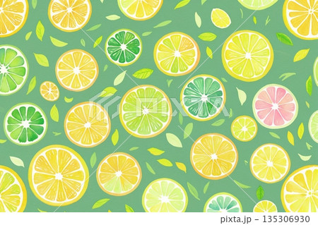明るく清潔感のあるレモン背景 明るく清潔感のあるレモン背景 135306930