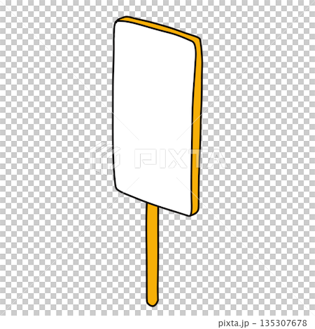 立式標誌牌插圖，空白，透明 135307678