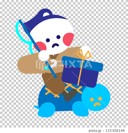玉手箱を持つうらしまたろうのかわいいイラスト 135308146