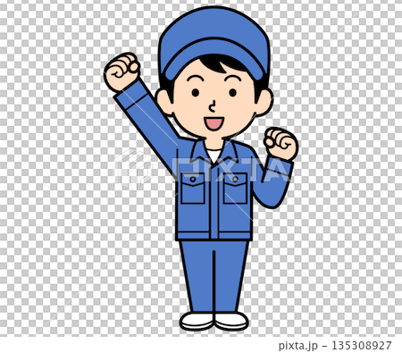 一個樸實、精力充沛的工人 135308927