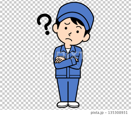 一個普通的工人在思考 135308931