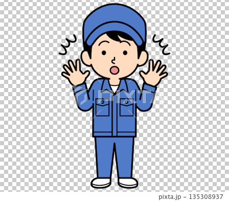 一個普通的工人，他感到驚訝 135308937
